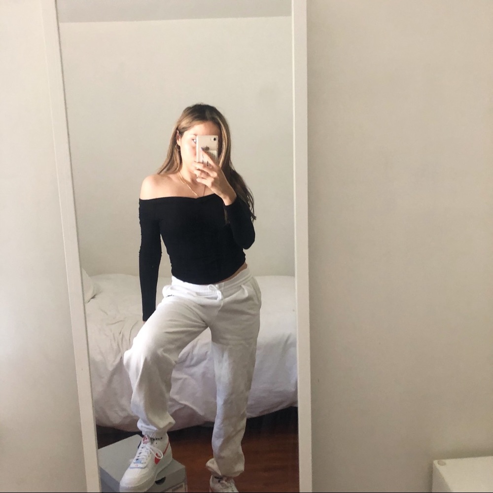 sexy long sleeve Ten Sixty Sherman black top - Picture 2 of 2